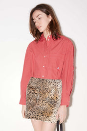 CHEMISE FIRST EN COTON ROUGE - ROSEANNA
