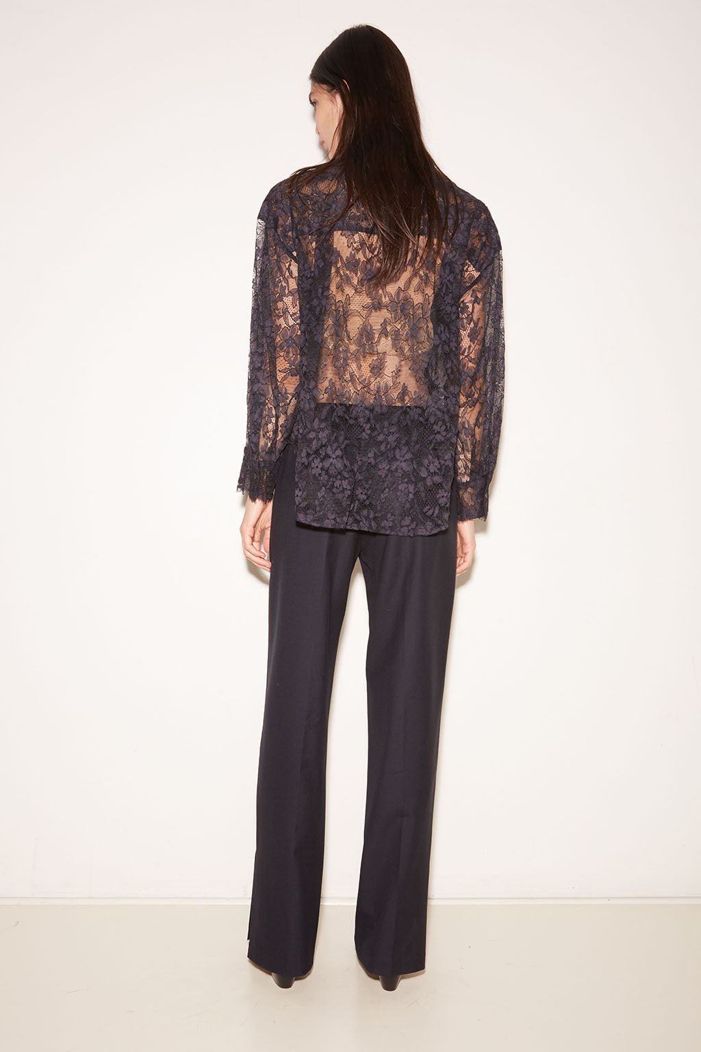 CHEMISE TISH EN DENTELLE NAVY - ROSEANNA