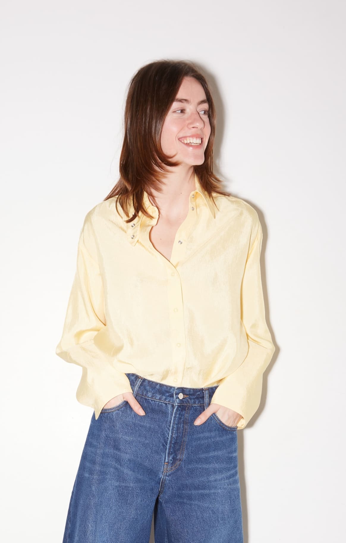 chemises ally moss - uni jaune - ROSEANNA