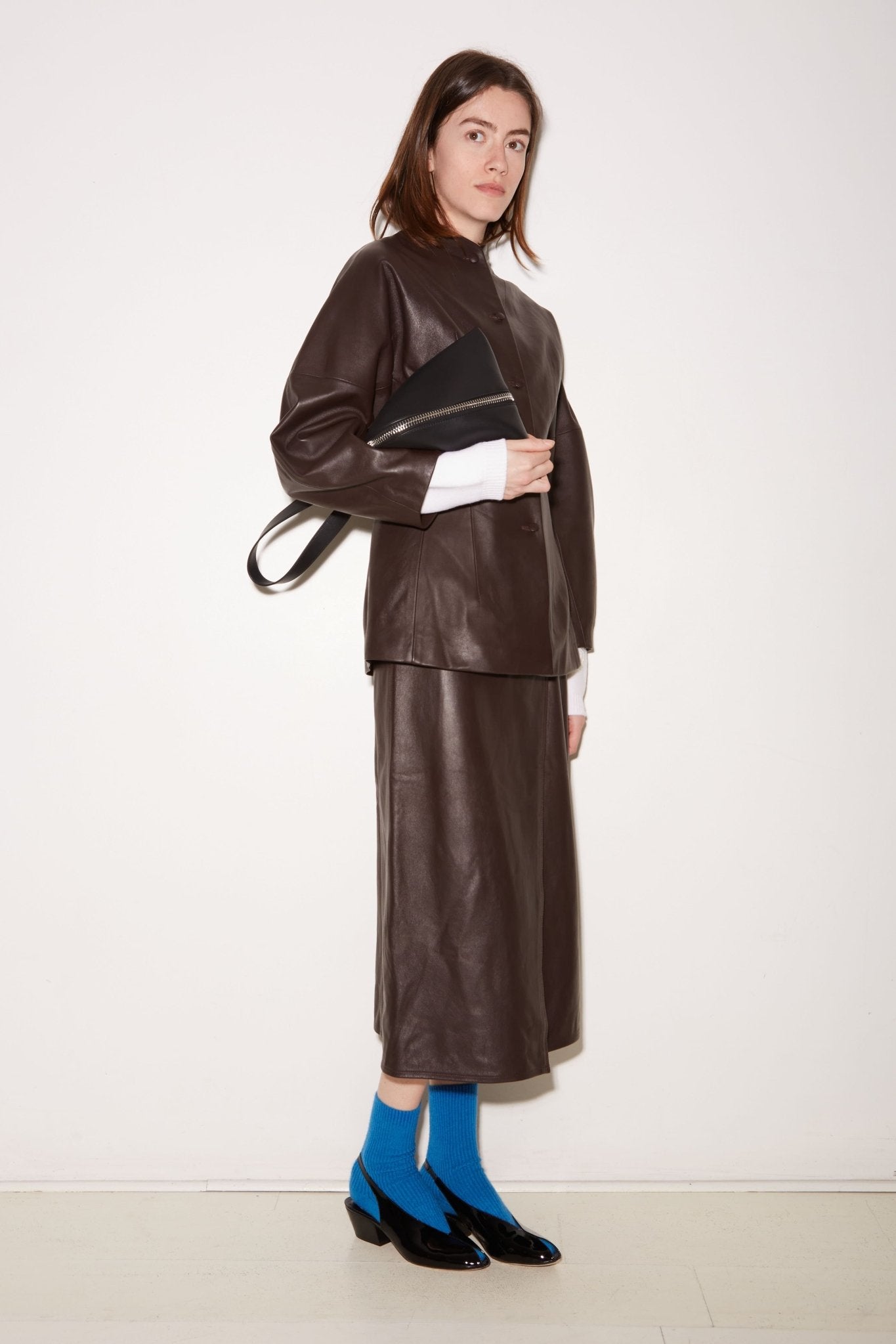 JUPE MARTIN EN CUIR COOKIE - ROSEANNA