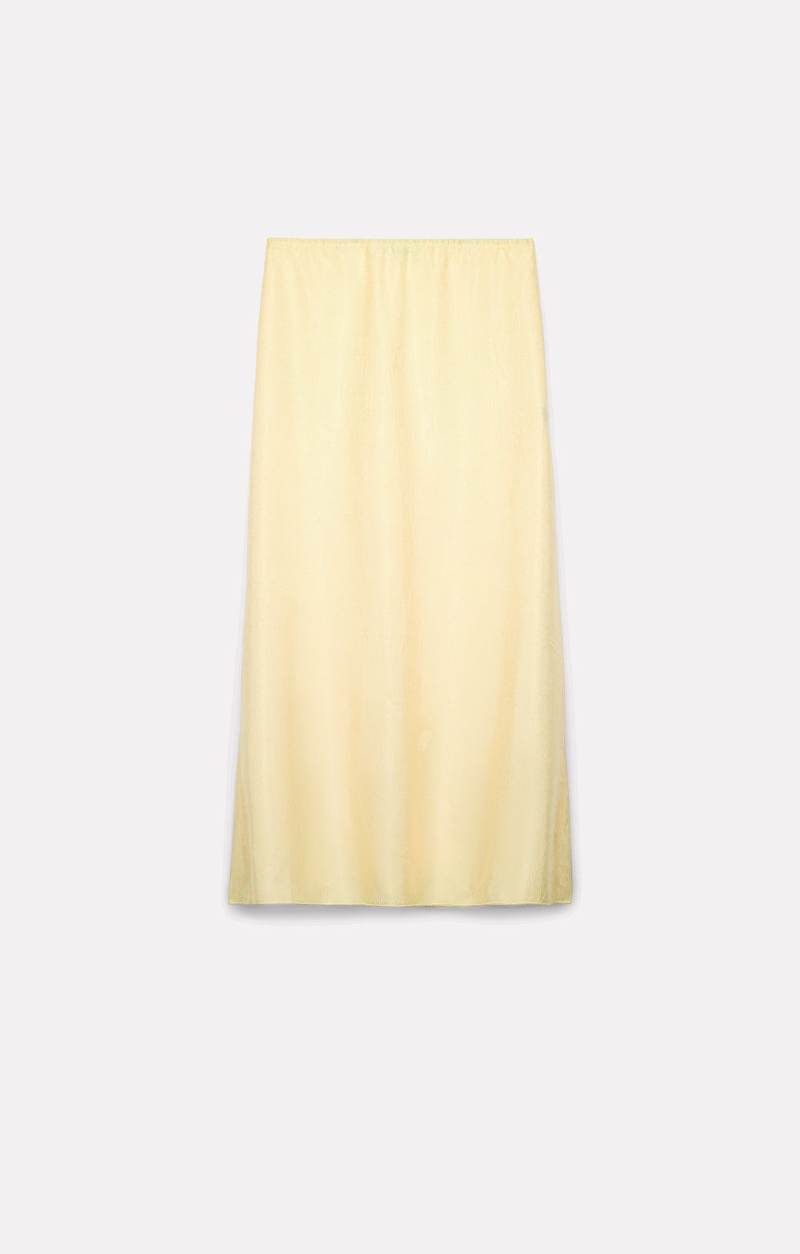 JUPE MIDI ROSIE EN SATIN D'ACÉTATE JAUNE - ROSEANNA