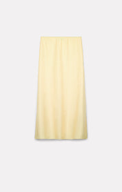 JUPE MIDI ROSIE EN SATIN D'ACÉTATE JAUNE - ROSEANNA