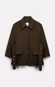 MANTEAU COURT LENY EN LAINE COOKIE - ROSEANNA