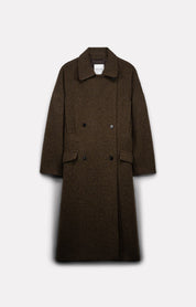MANTEAU LONG DUNDEE EN LAINE COOKIE - ROSEANNA