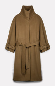 MANTEAU LONG SWAN EN LAINE BEIGE - ROSEANNA