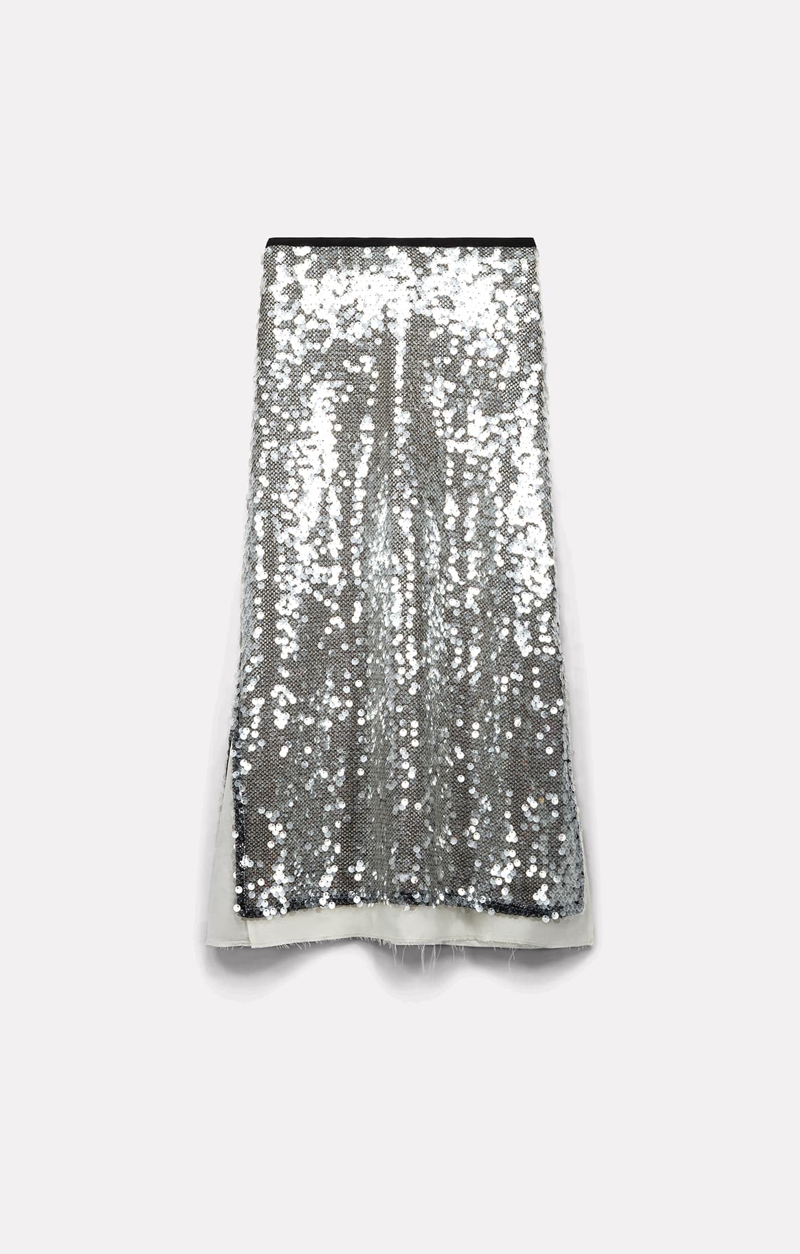 PINK SILVER SEQUIN SKIRT