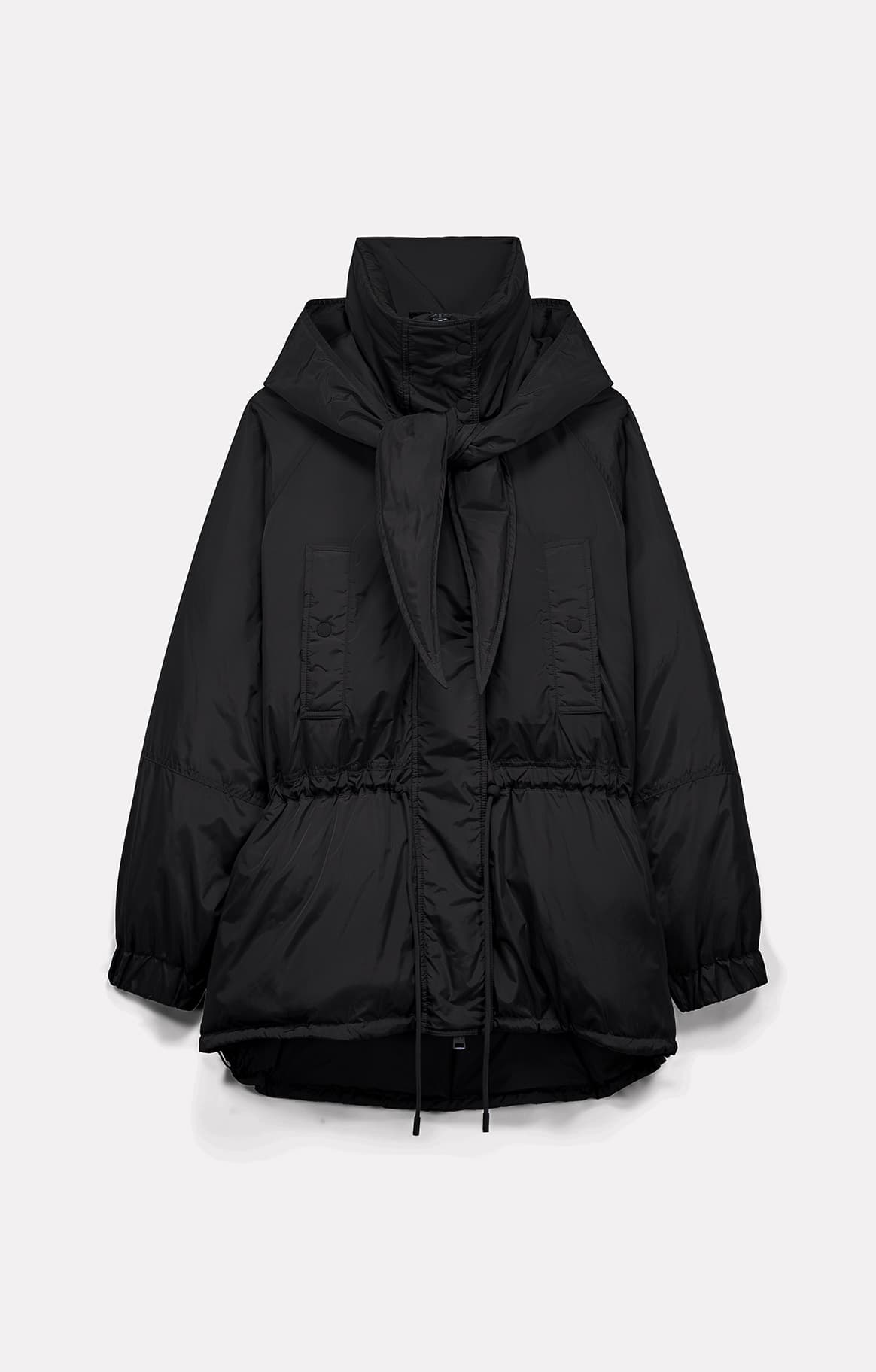 QUILTED NYLON PARKA CHARCOAL