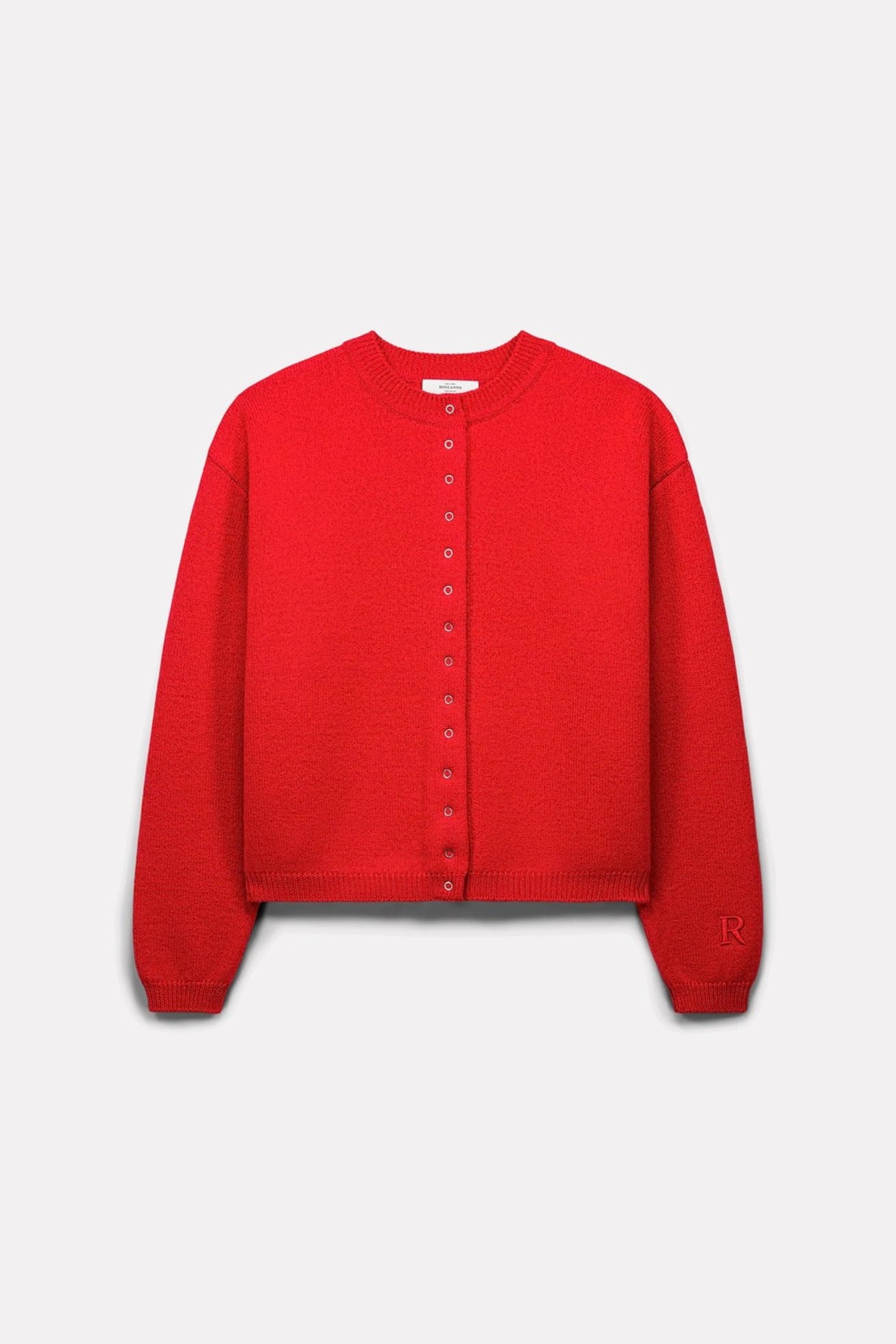 maille gilet tinos structure - maille rouge - ROSEANNA
