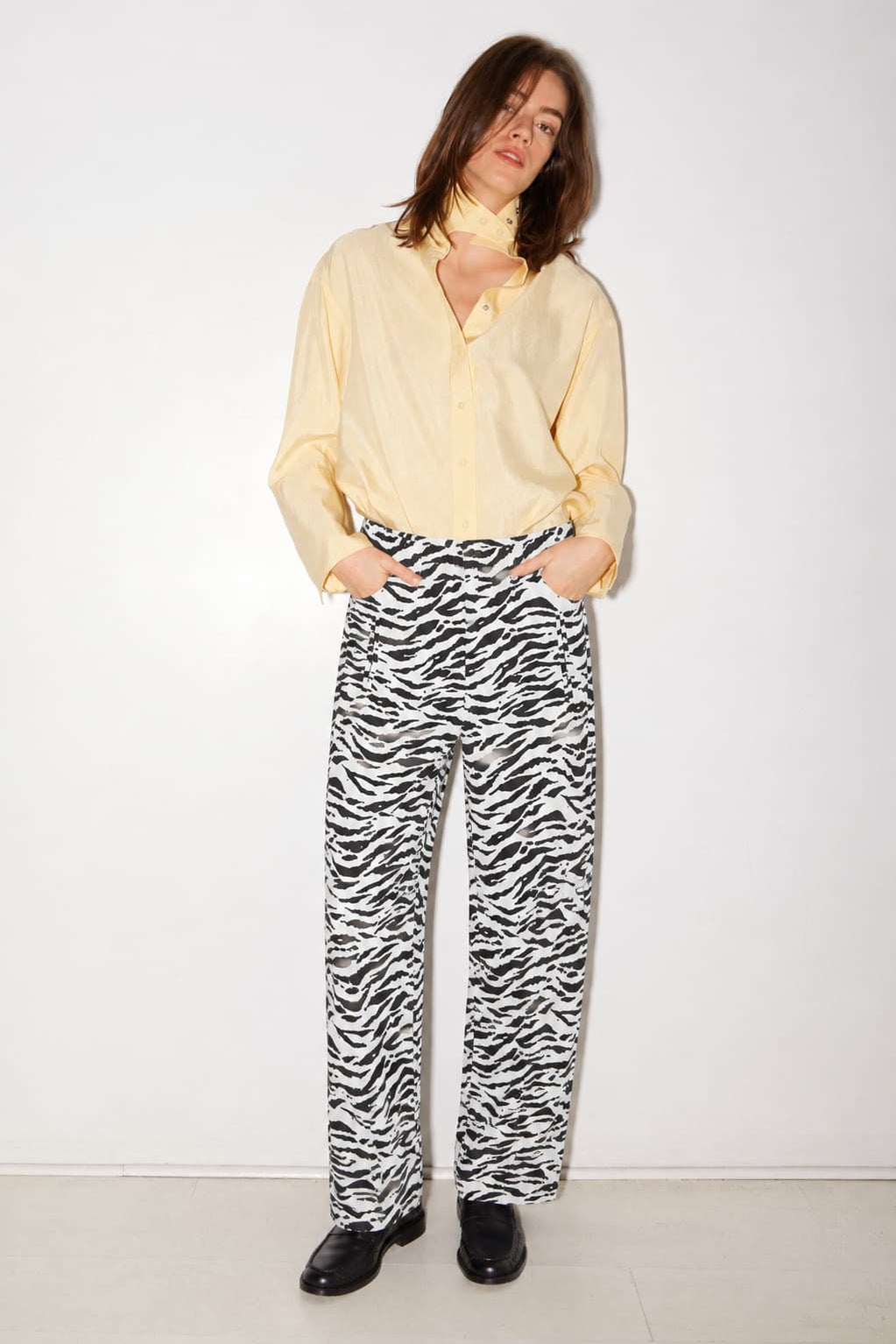 PANTALON BABE EN PIQUÉ DE COTON ZEBRA - ROSEANNA