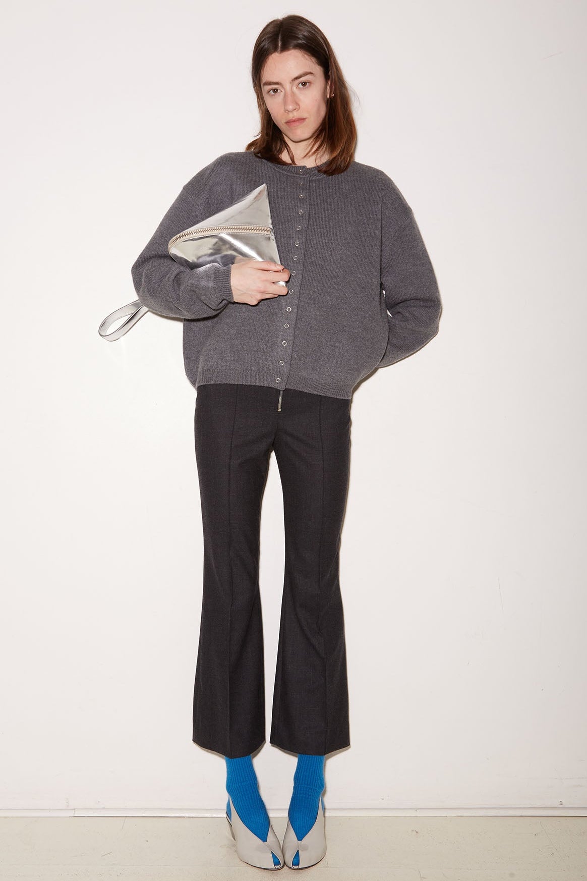 pantalon deal flanelle - uni anthracite - ROSEANNA