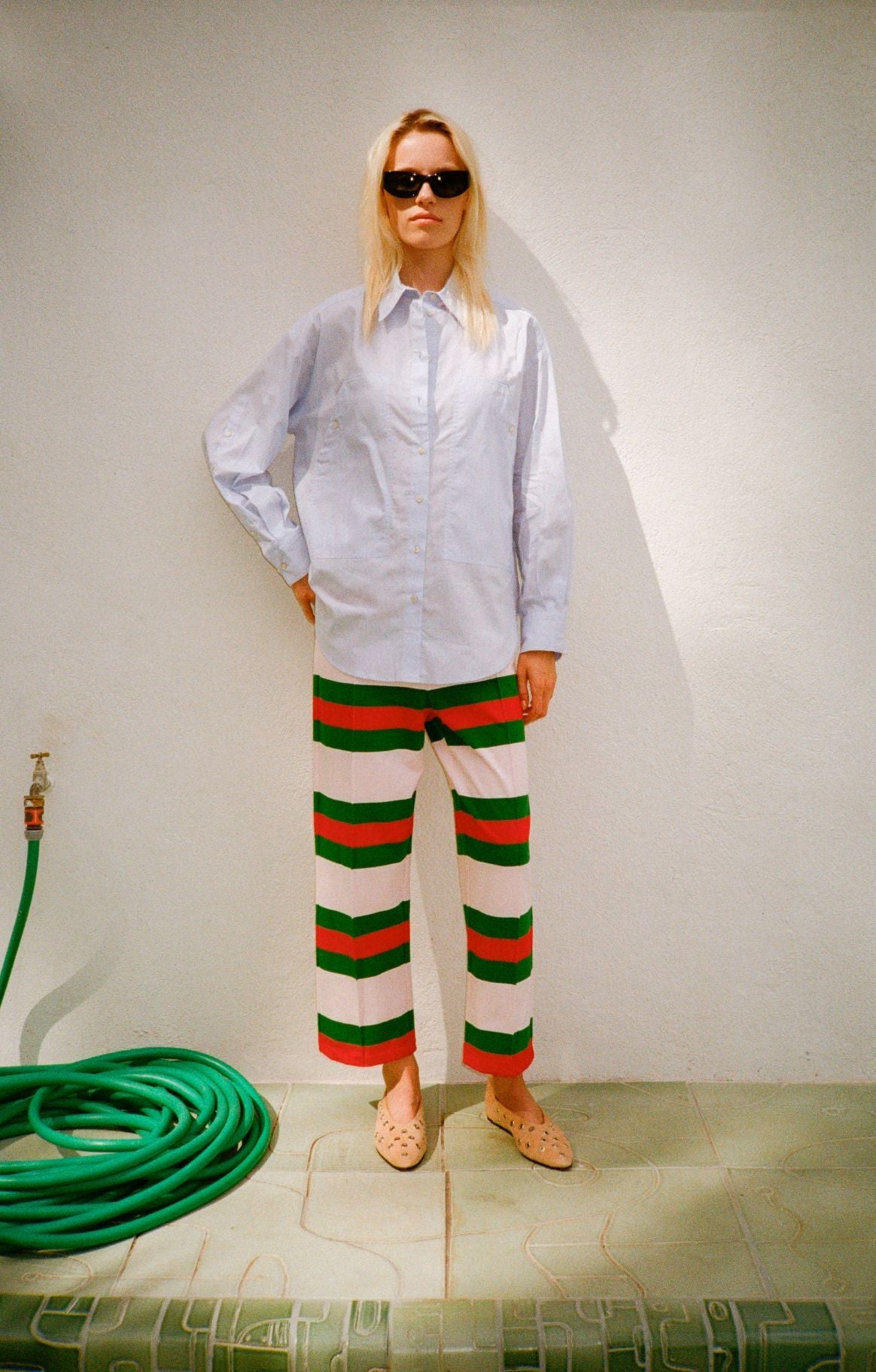 PANTALON EN COTON SONG ROSE - ROSEANNA