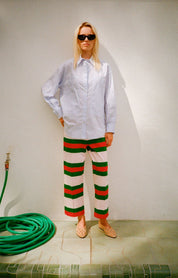 PANTALON EN COTON SONG ROSE - ROSEANNA