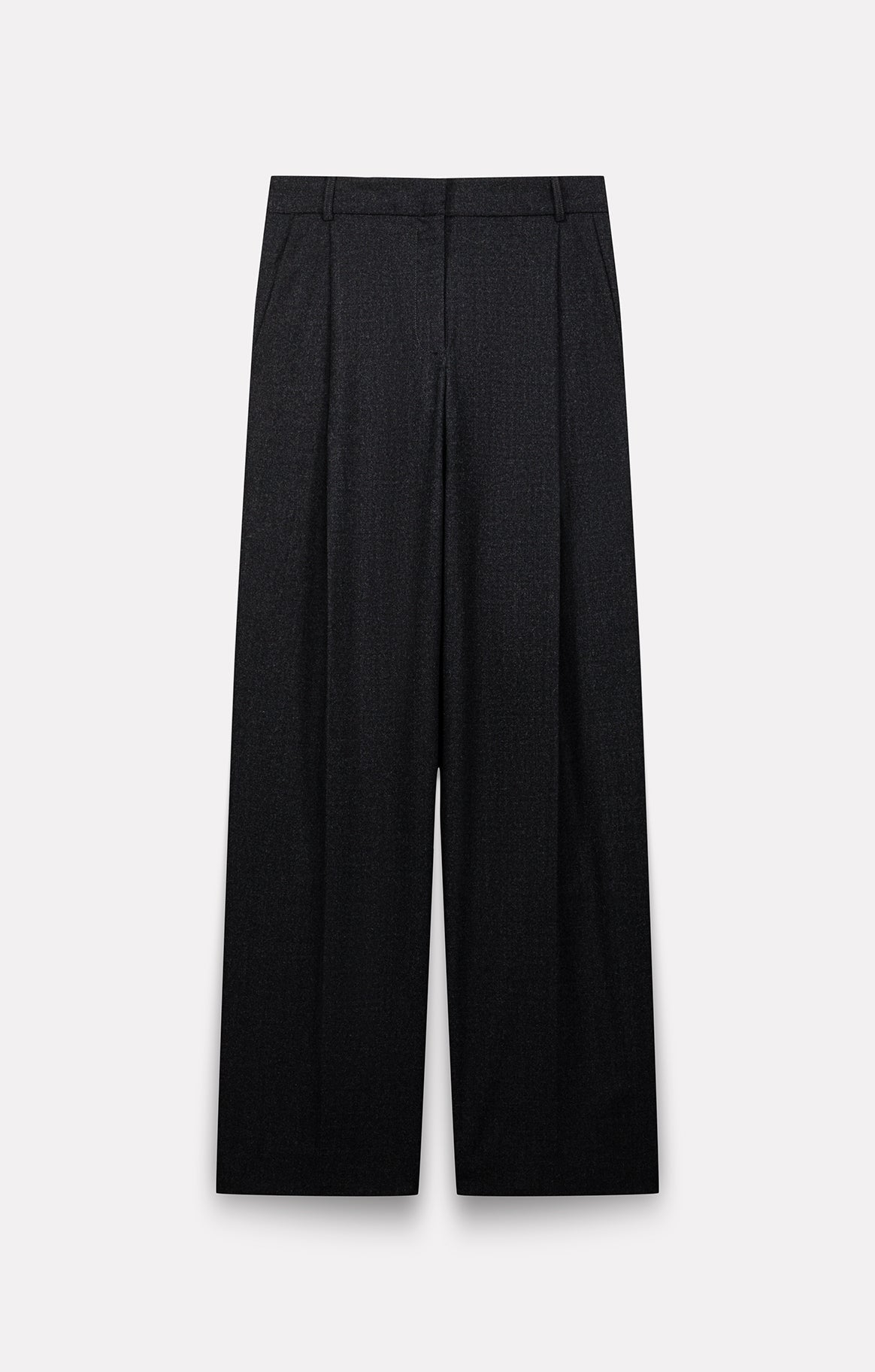 PANTALON OSCAR EN LAINE ANTHRACITE - ROSEANNA