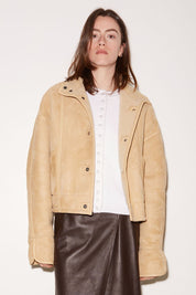 peau lainee iria shearling - cuir beige - ROSEANNA