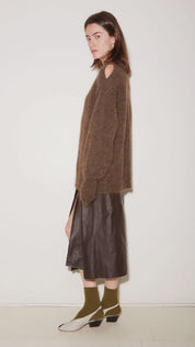 JUPE MARTIN EN CUIR COOKIE