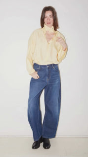 JEAN BARREL HILTON IN STONE DENIM