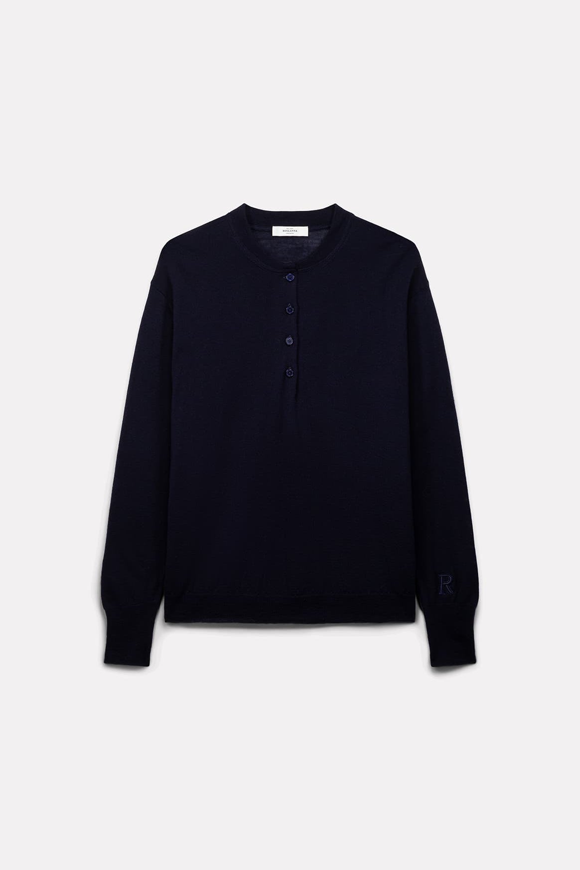 PULL POLO ELLA EN LAINE MÉRINOS NAVY - ROSEANNA
