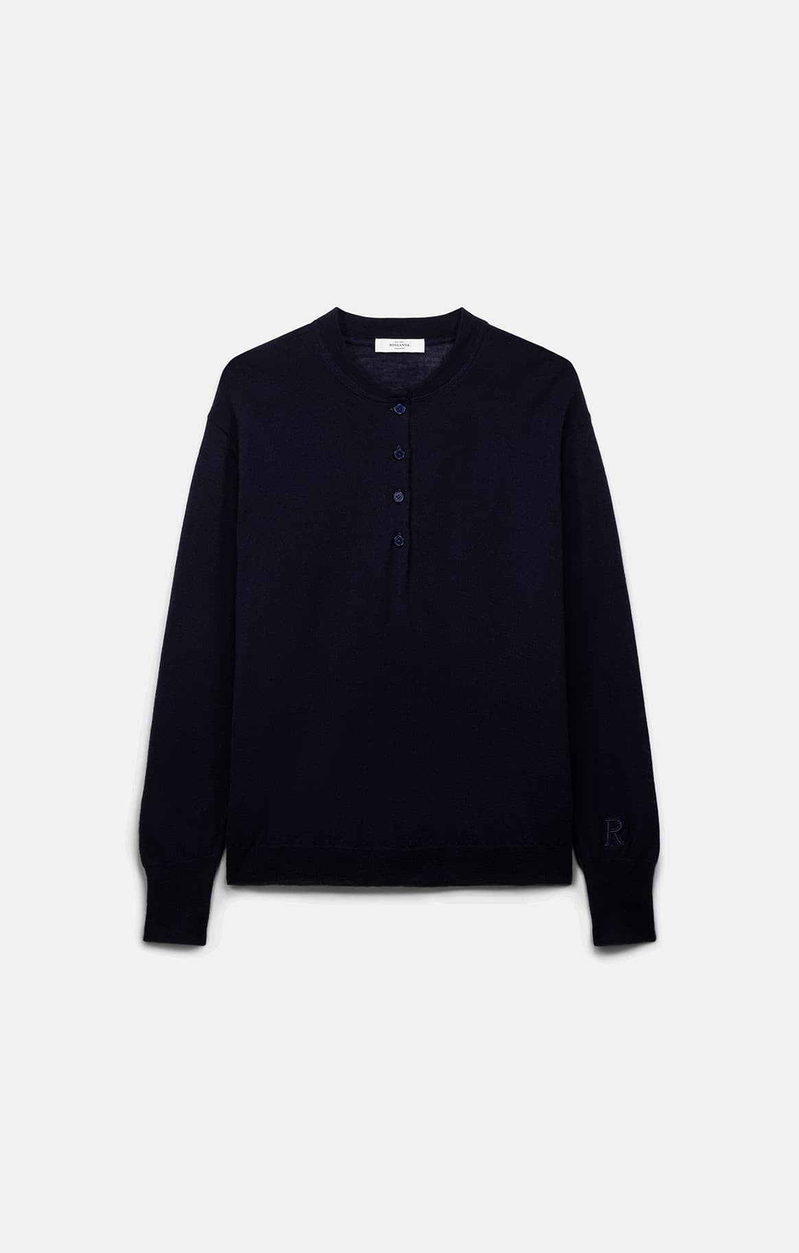 PULL POLO ELLA EN LAINE MÉRINOS NAVY - ROSEANNA