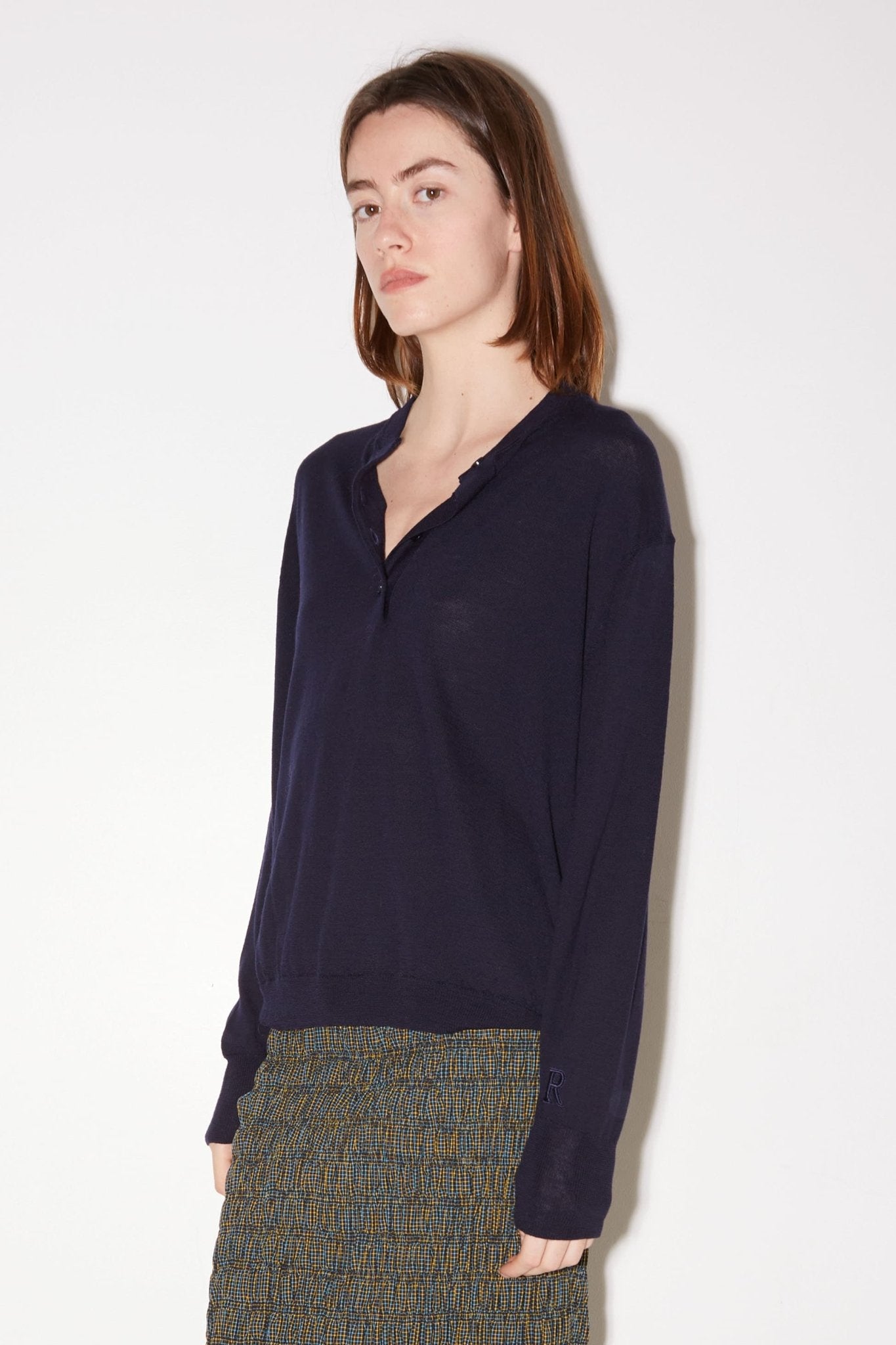 PULL POLO ELLA EN LAINE MÉRINOS NAVY - ROSEANNA