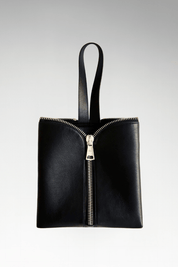 SAC FORTUNE COOKIE CUIR NOIR - ROSEANNA