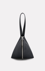 SAC FORTUNE COOKIE EN CUIR NOIR - ROSEANNA