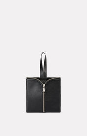 SAC FORTUNE COOKIE EN CUIR NOIR - ROSEANNA