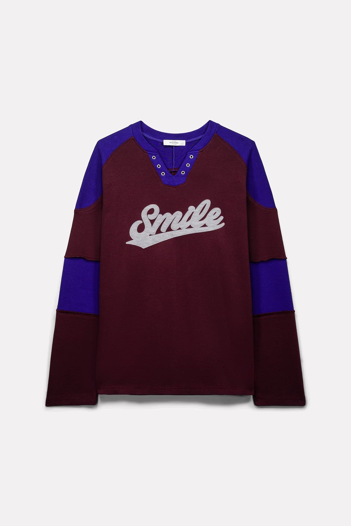 T-SHIRT OKAY EN COTON BORDEAUX - ROSEANNA