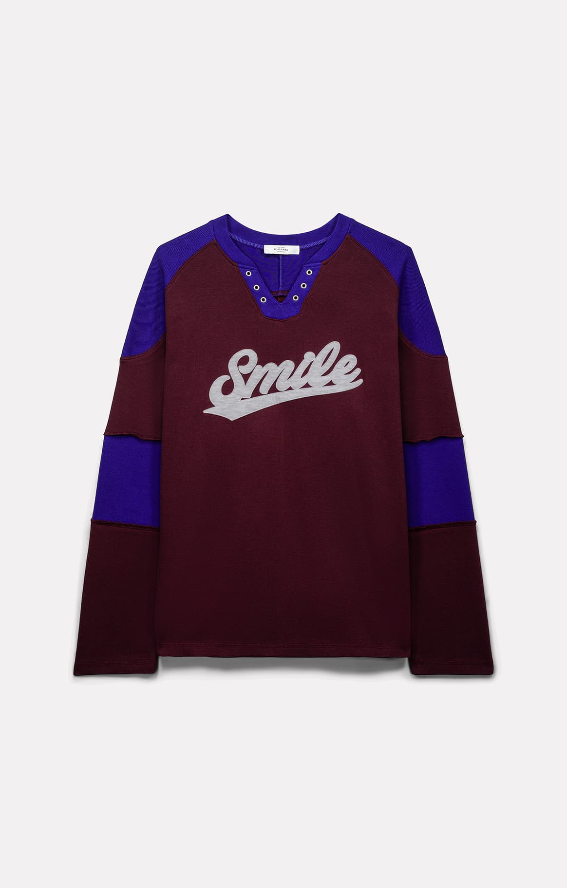 T-SHIRT OKAY EN COTON BORDEAUX - ROSEANNA