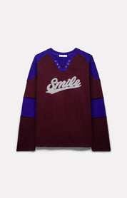T-SHIRT OKAY EN COTON BORDEAUX - ROSEANNA
