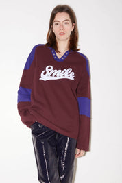 T-SHIRT OKAY EN COTON BORDEAUX - ROSEANNA