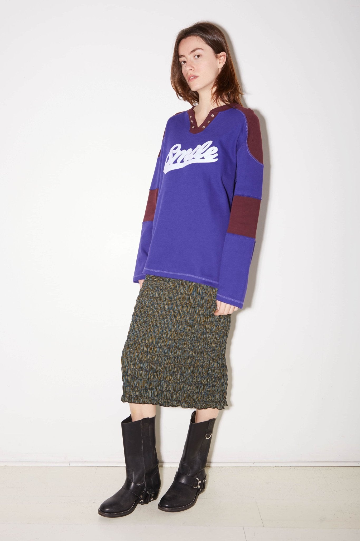 T-SHIRT OKAY EN COTON VIOLET - ROSEANNA