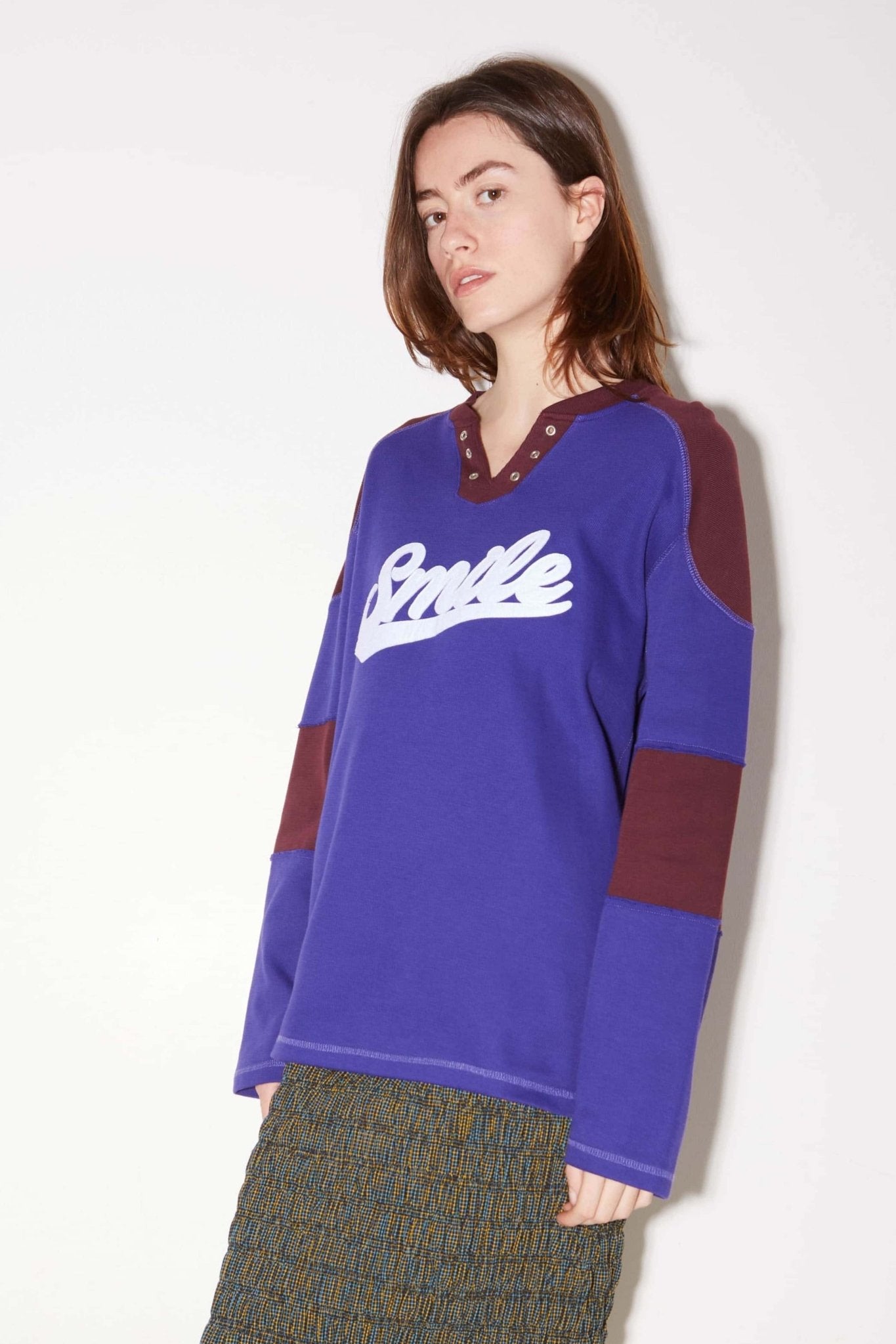 T-SHIRT OKAY EN COTON VIOLET - ROSEANNA