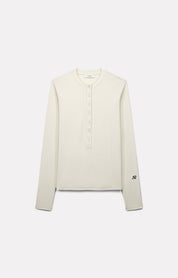 T-SHIRT TUNISIEN EN COTON OFFWHITE - ROSEANNA