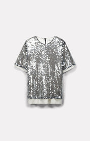 top martial midnight - glitter silver - ROSEANNA