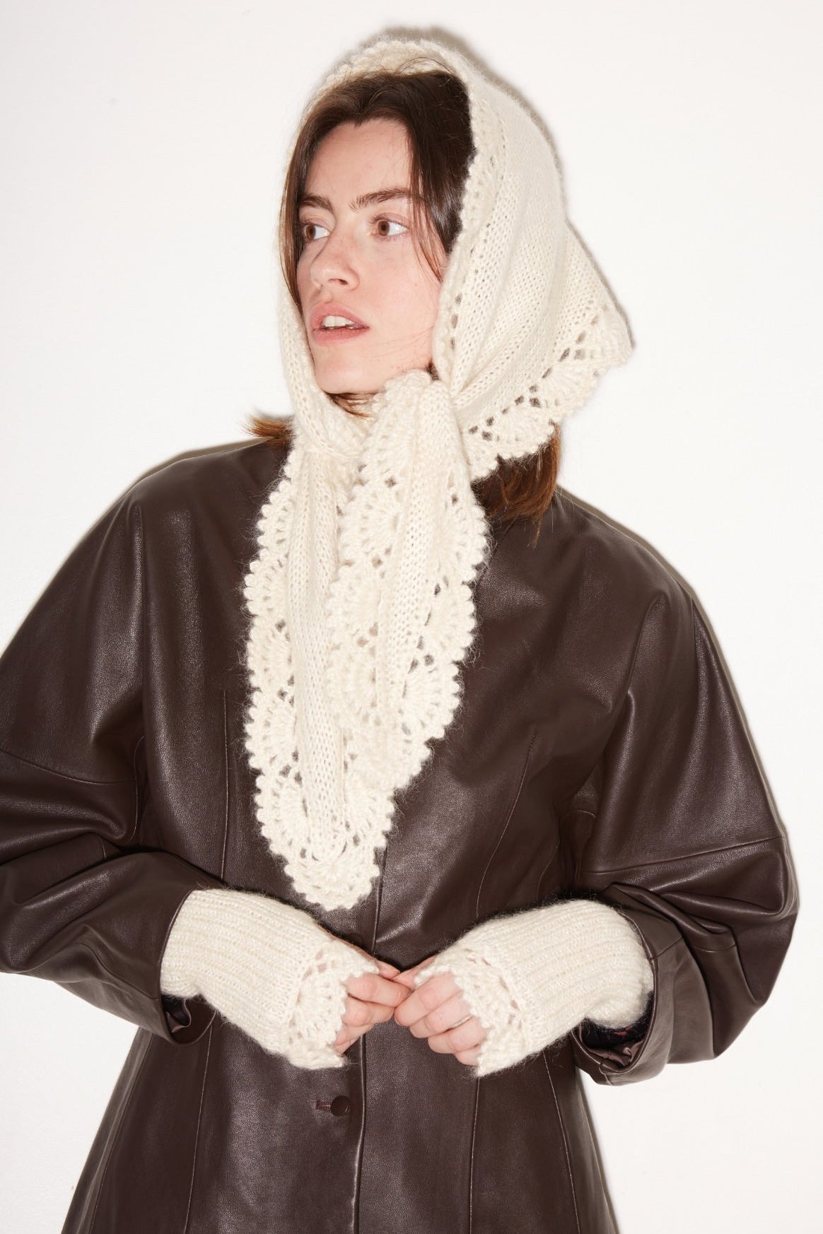 tour de cou rio feston - maille ivoire - ROSEANNA