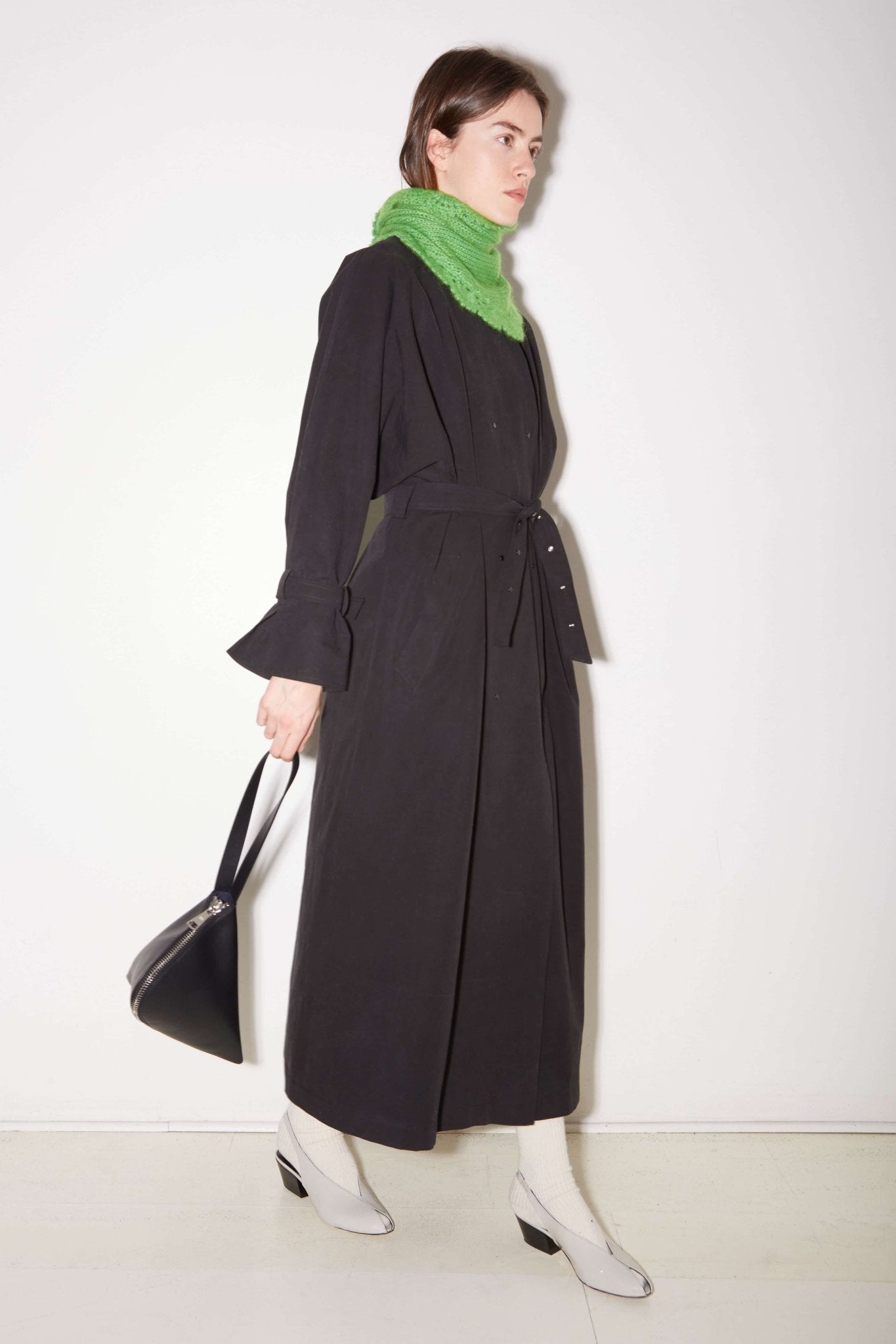 TRENCH YOKO EN COTON CHARBON EFFET STONE-WASHED - ROSEANNA