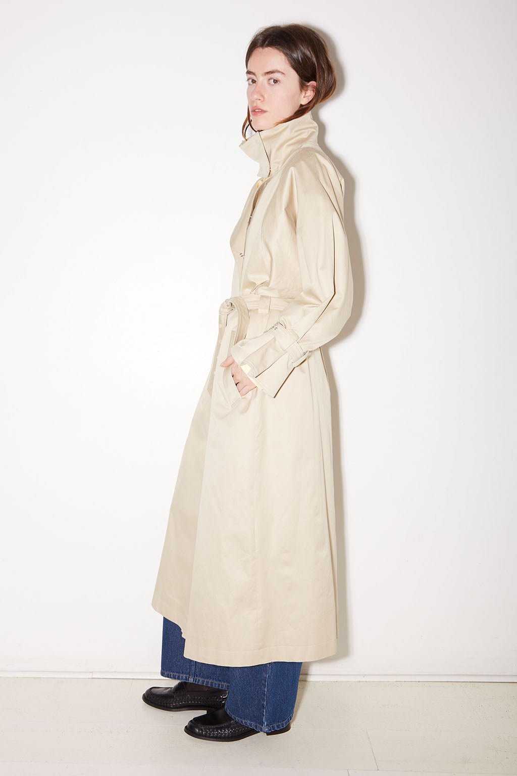 TRENCH YOKO EN GABARDINE DE COTON BEIGE - ROSEANNA