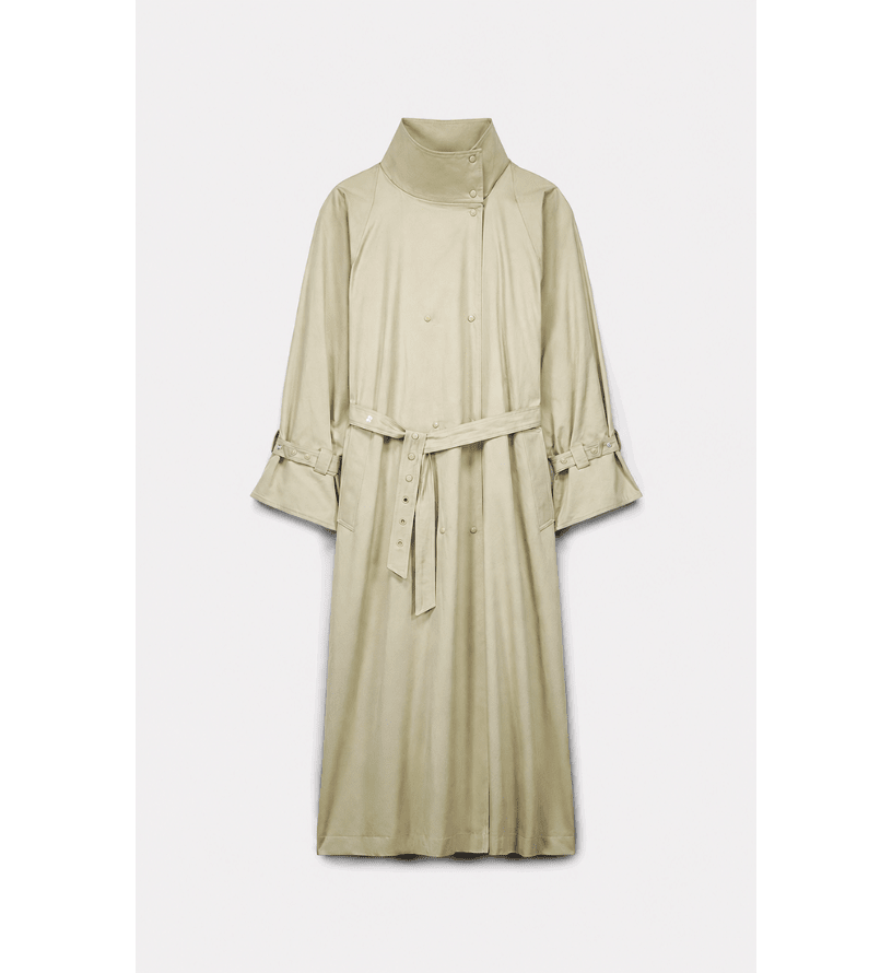 TRENCH YOKO EN GABARDINE DE COTON BEIGE - ROSEANNA