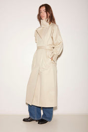 TRENCH YOKO EN GABARDINE DE COTON BEIGE - ROSEANNA