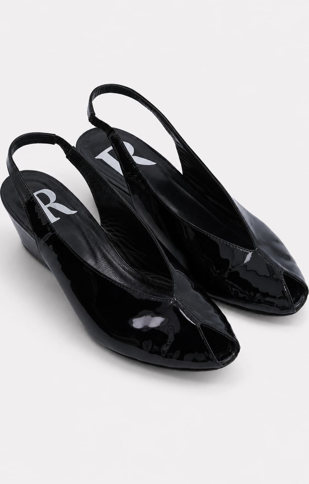 MONA BLACK SLINGBACK PUMPS