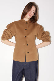 VESTE CHARLIE AJUSTÉE EN LAINE BEIGE - ROSEANNA