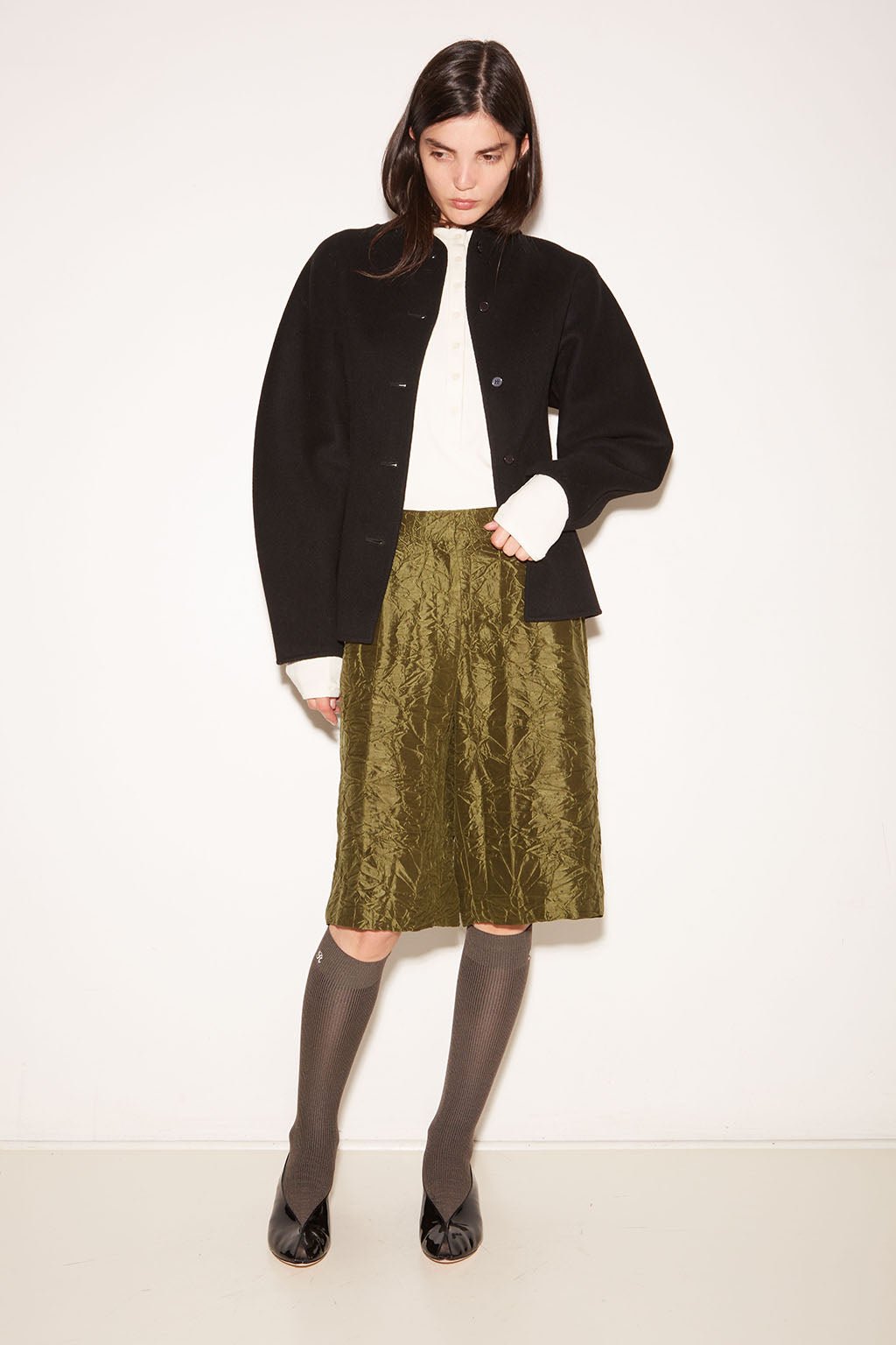 VESTE CHARLIE AJUSTÉE EN LAINE NOIR - ROSEANNA