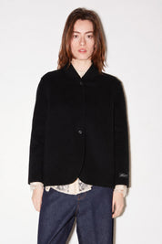 VESTE KAIA OVERSIZE EN LAINE NOIR - ROSEANNA