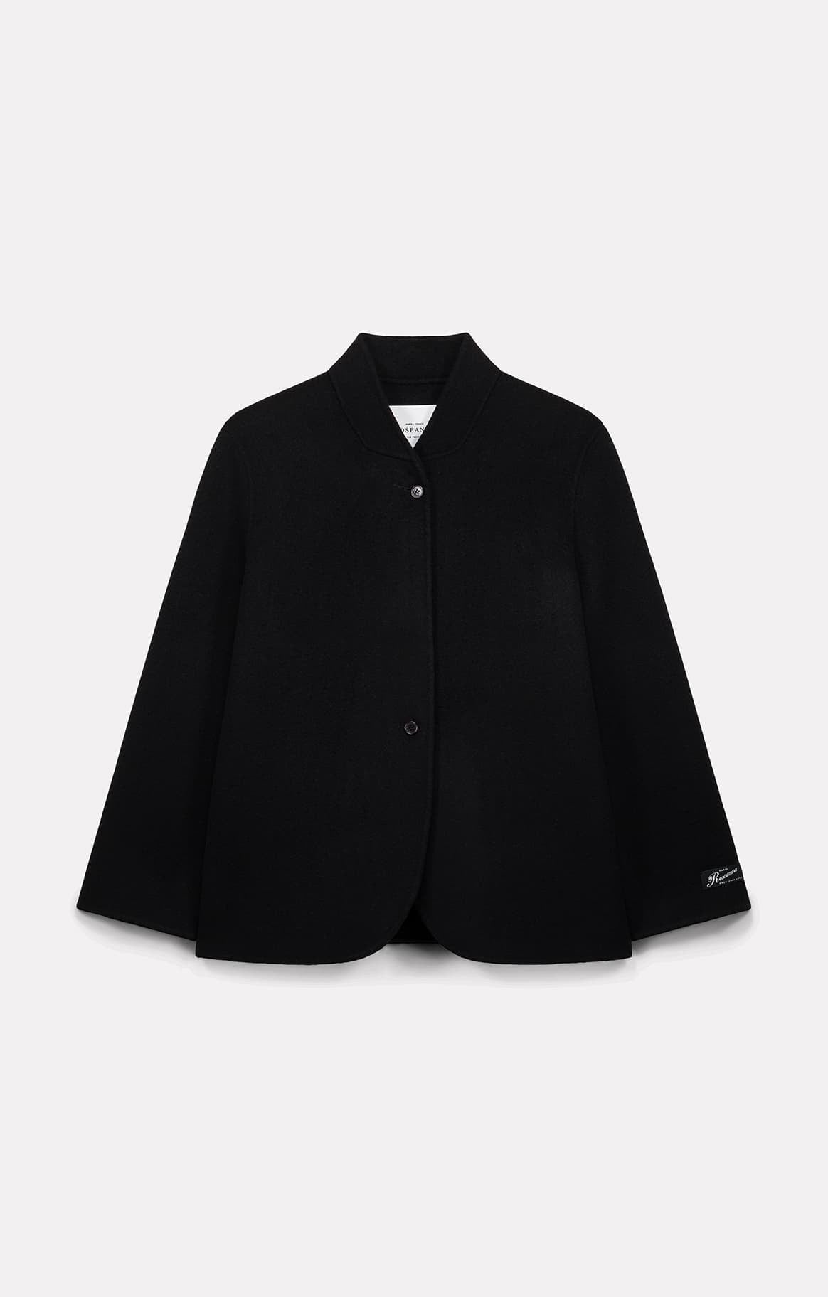 VESTE KAIA OVERSIZE EN LAINE NOIR - ROSEANNA